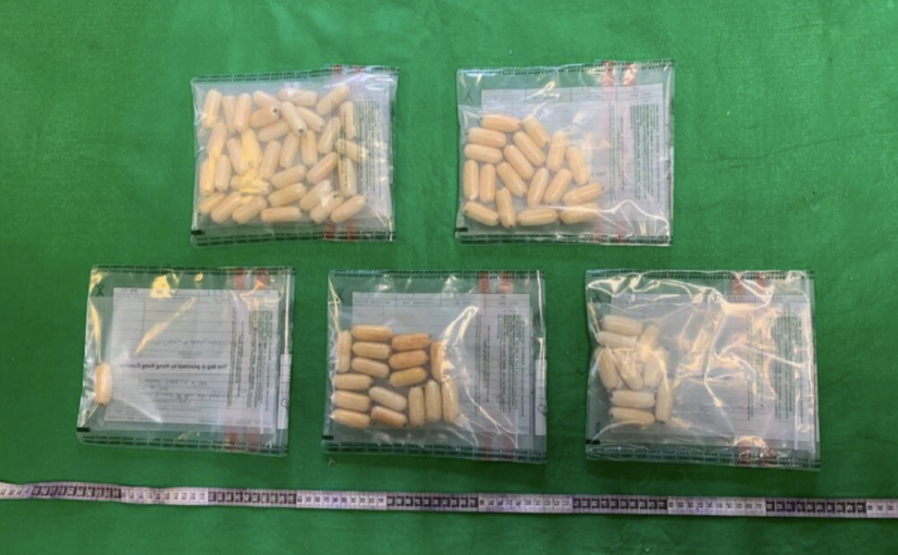 Tourist from Brazil caught hiding at least HK$850,000 worth of cocaine in his body
